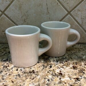 Vintage Buffalo China USA Heavy Restaurant Ware Mugs set of 2